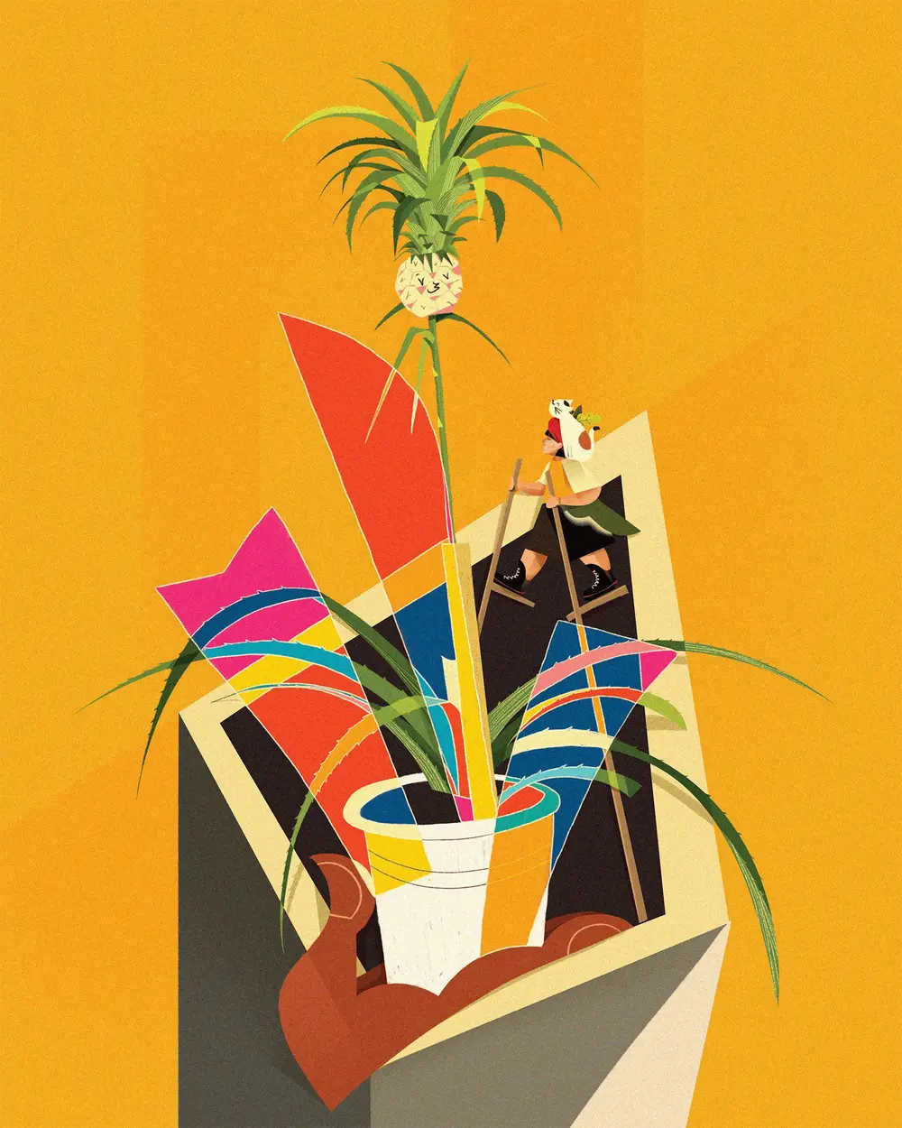 The Plants, The Cat and The Illustrator
